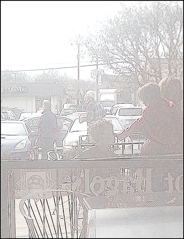 5 People Through a Window at a Bagel Shop march 3